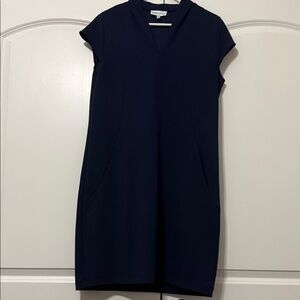 Gibson Latimer Navy Blue Pocket Dress